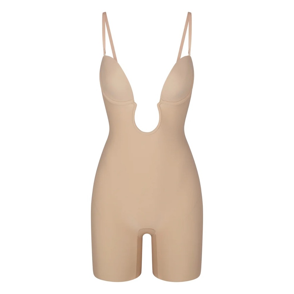 Skims Deep Plunge Shapewear Mid Thigh Bodysuit